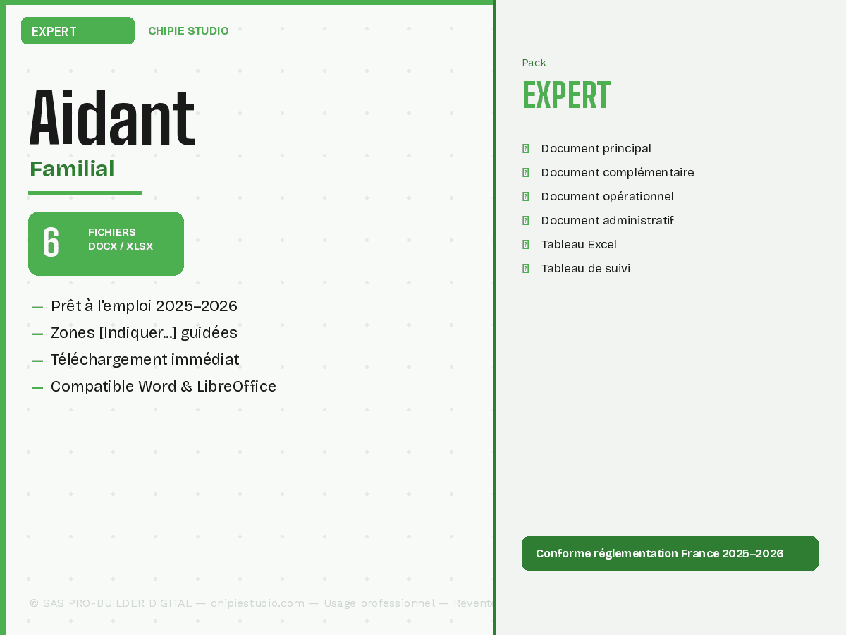Pack Aidant familial — Expert