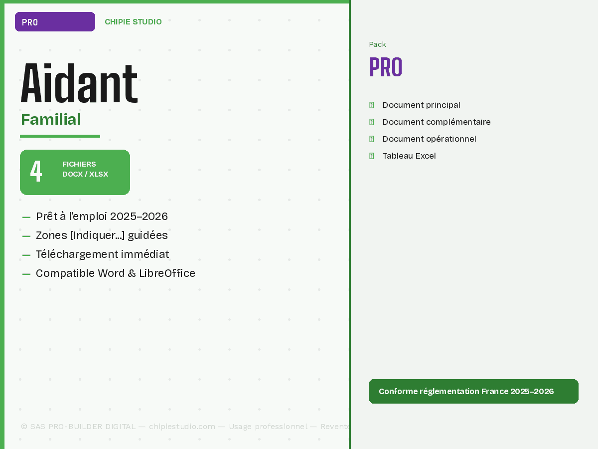 Pack Aidant familial — Pro