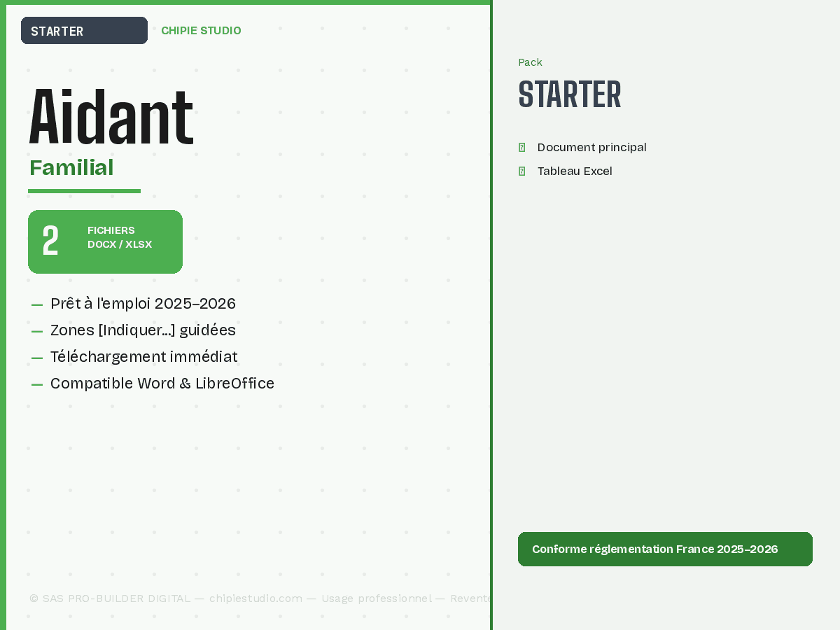 Pack Aidant familial — Starter