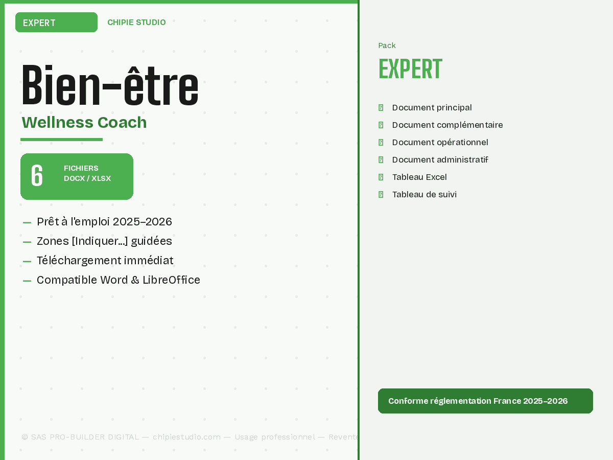 Pack Bien-être & Wellness — Expert