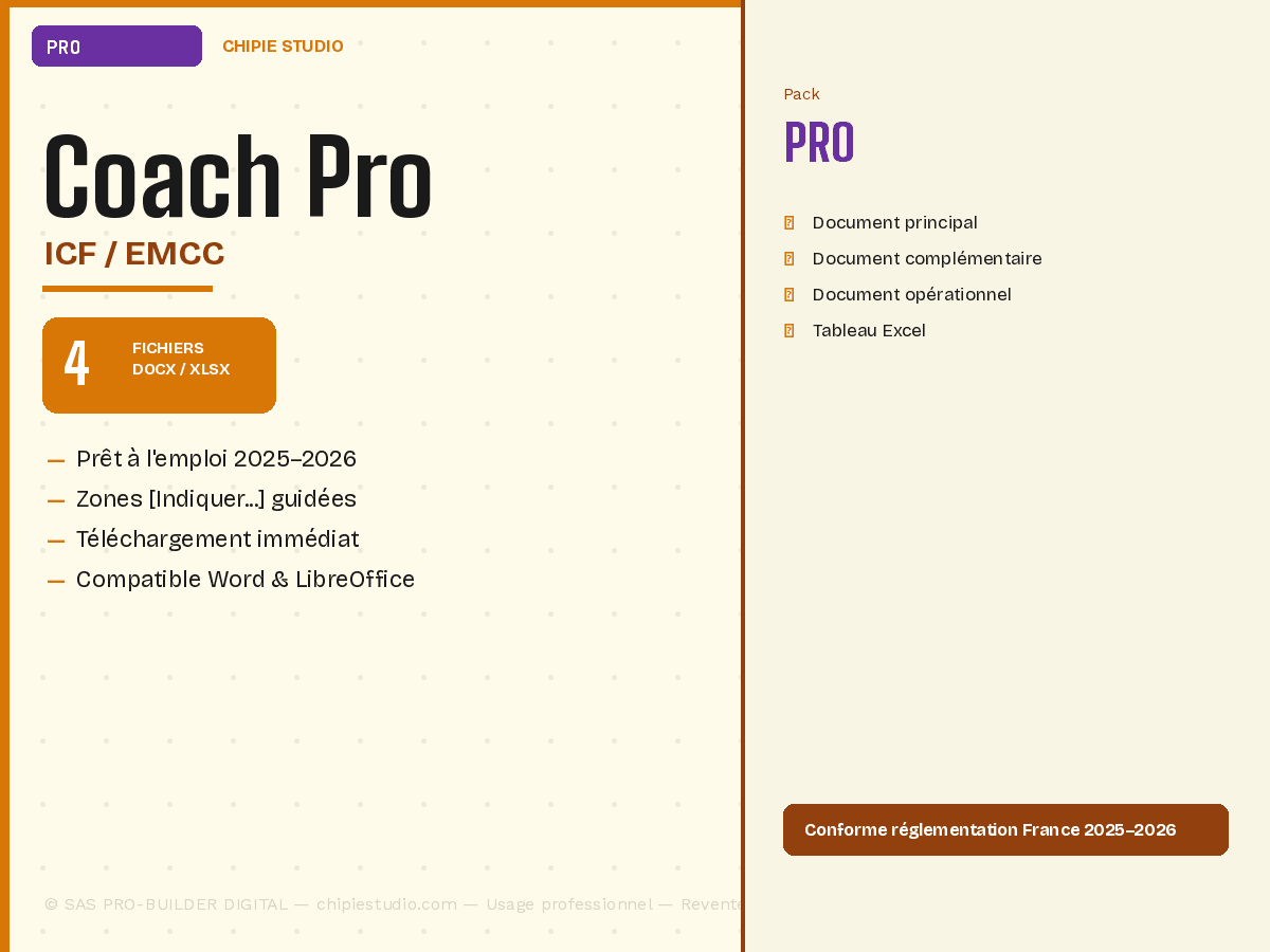 Pack Coach professionnel — Pro