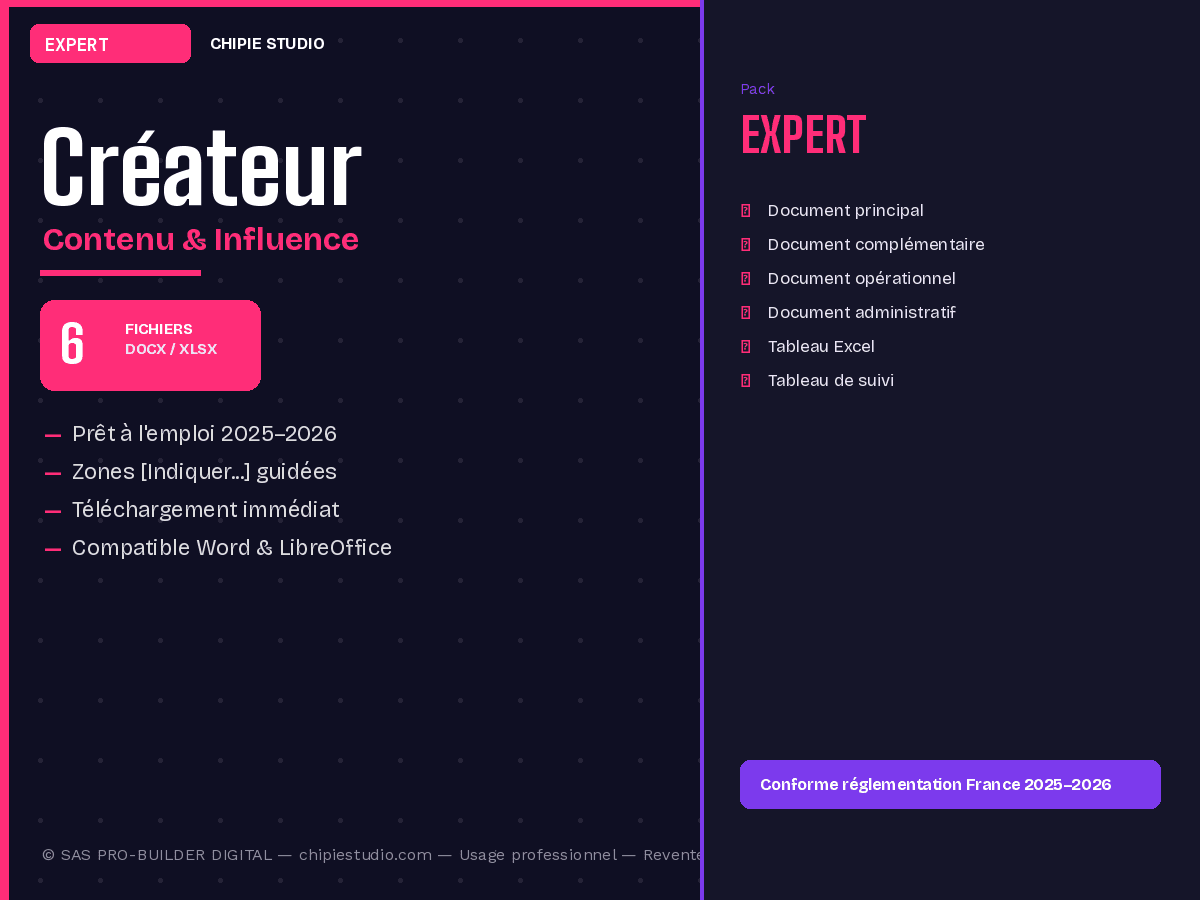 Pack Créateur de contenu — Expert