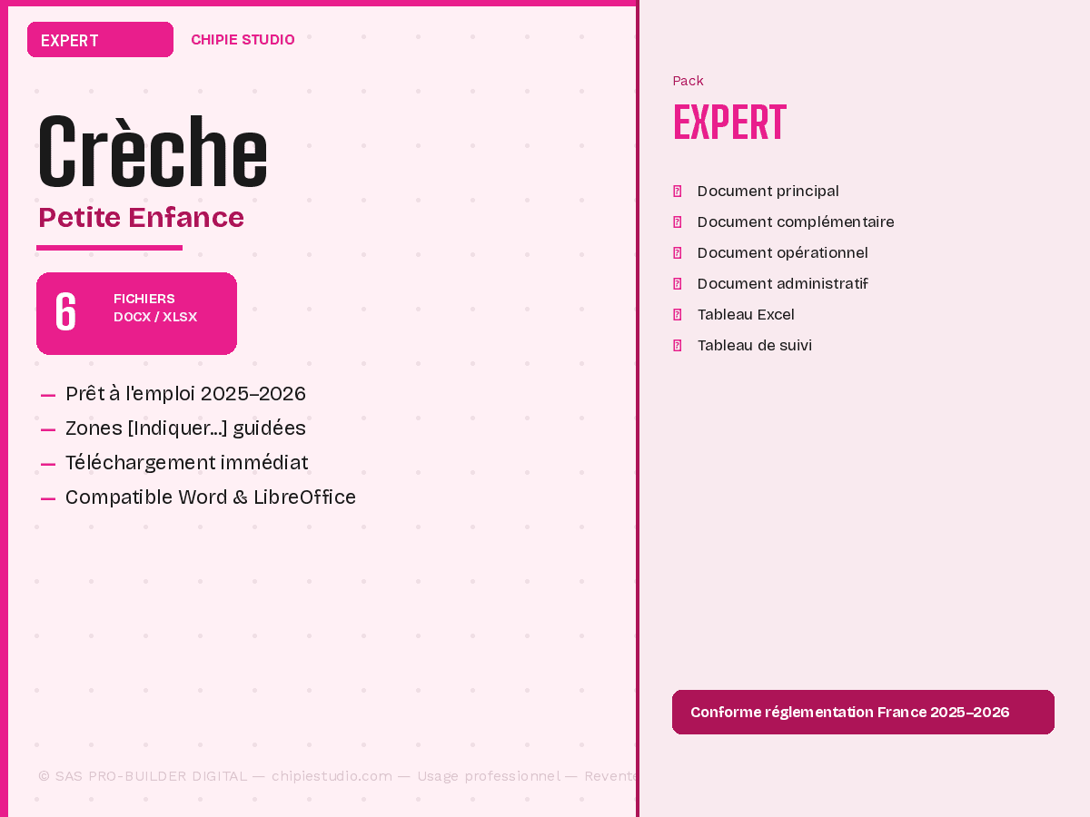 Pack Crèche & Petite enfance — Expert