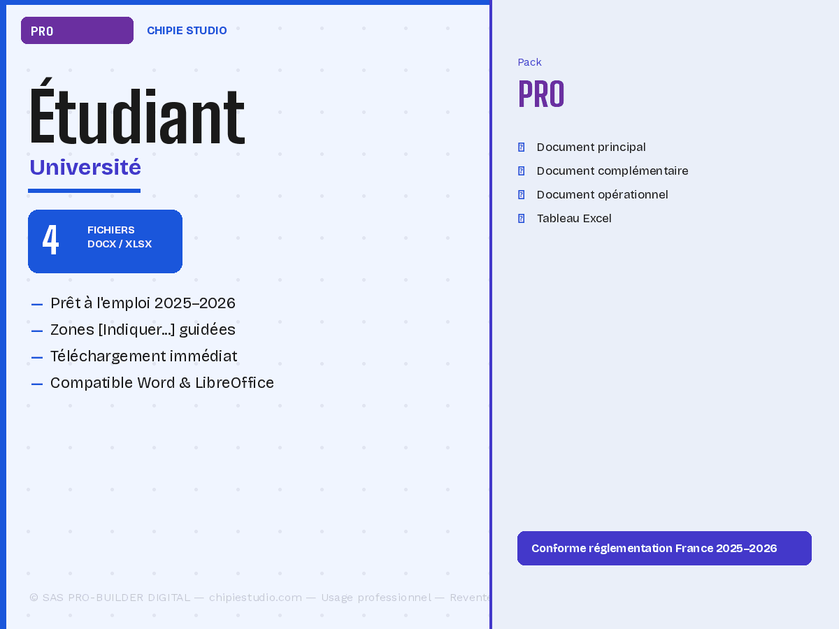 Pack Étudiant — Pro