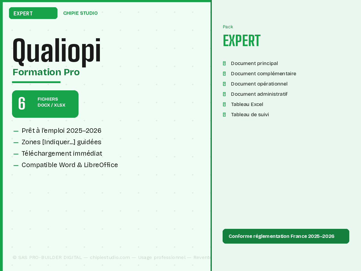 Pack Formation Qualiopi — Expert