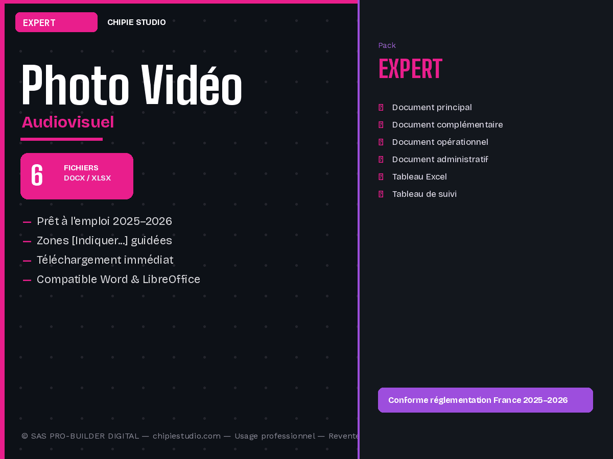Pack Photo & Vidéo — Expert