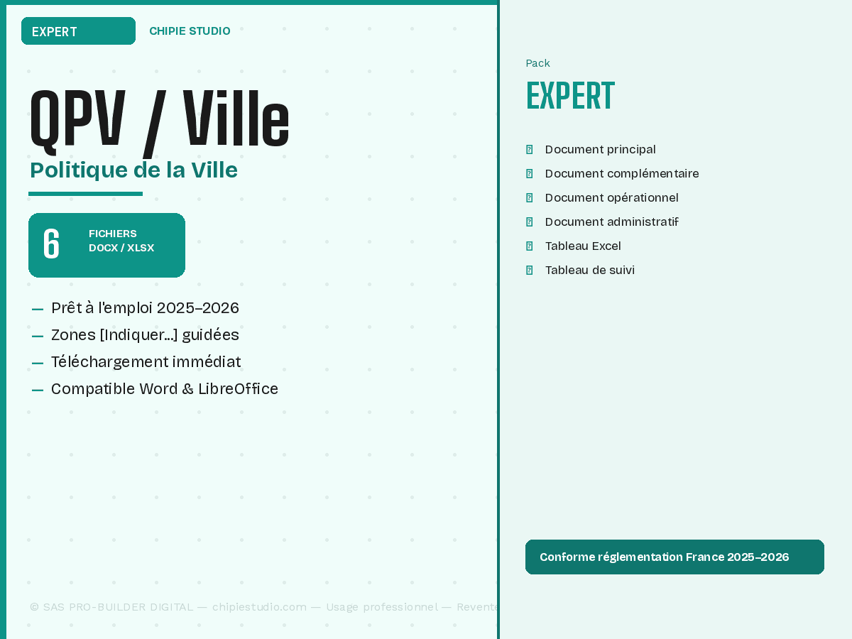 Pack QPV & Politique de la ville — Expert