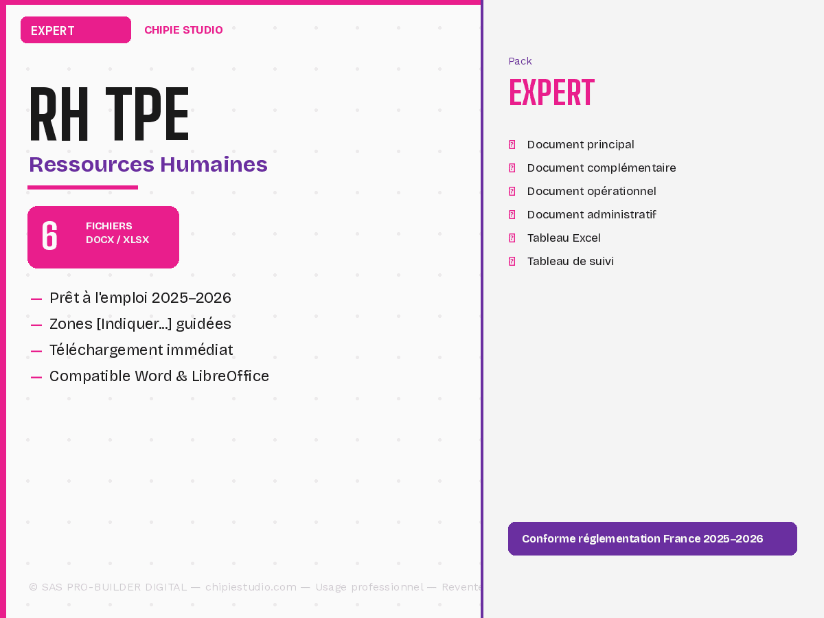 Pack RH TPE — Expert