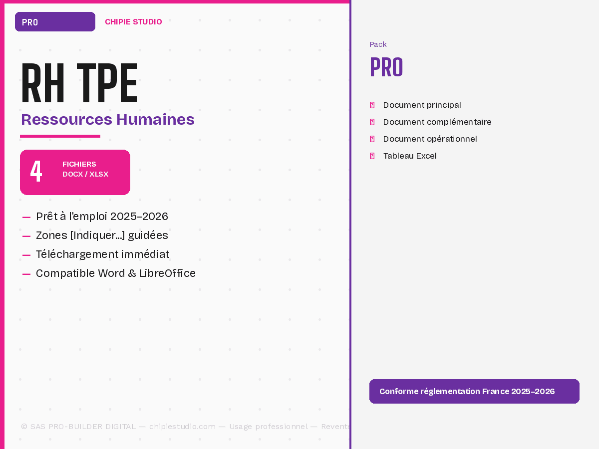 Pack RH TPE — Pro