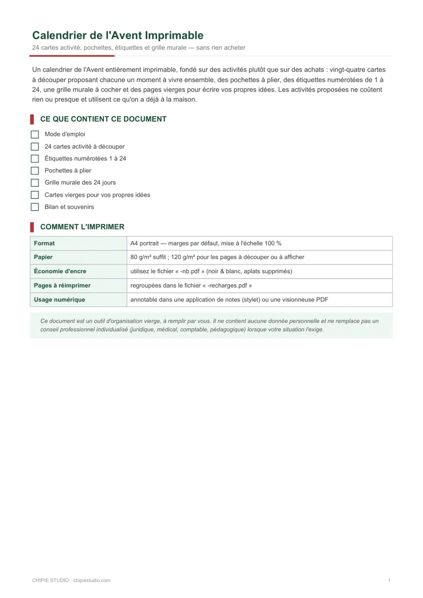 Aperçu de la première page : calendrier-avent-imprimable.pdf
